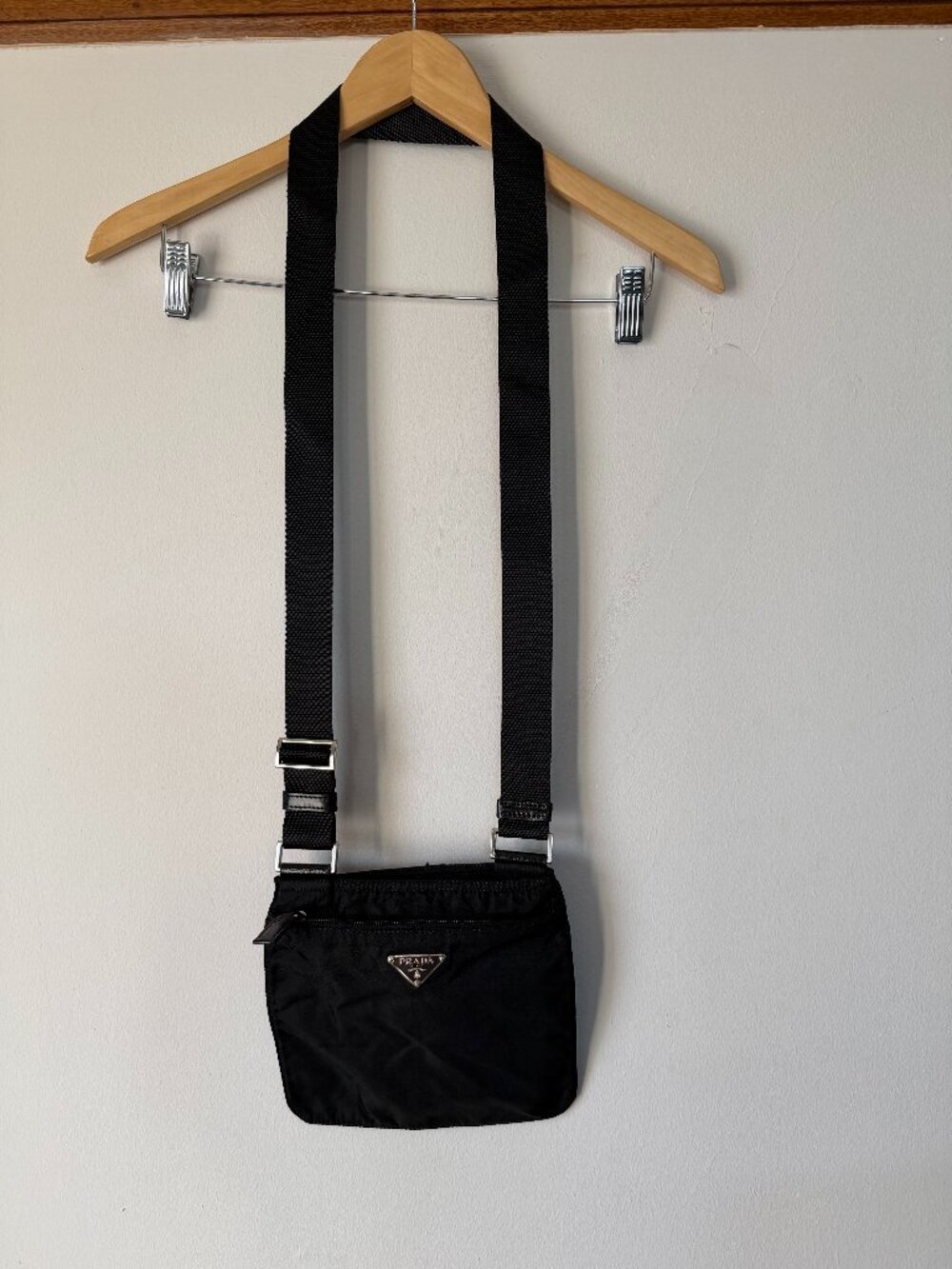 Prada Black Cross Body Bag 8.5 x 8.5 with Dust Bag and Authentication Cards